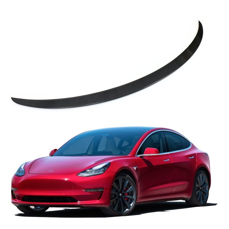  TOPABYTE Becquet Tesla Model Y 2020-2024 Ailettes Performance  Spoiler Original Aileron Arrière Lèvre D'aile Queue Aile Accessoires  (Carbone Brillant)