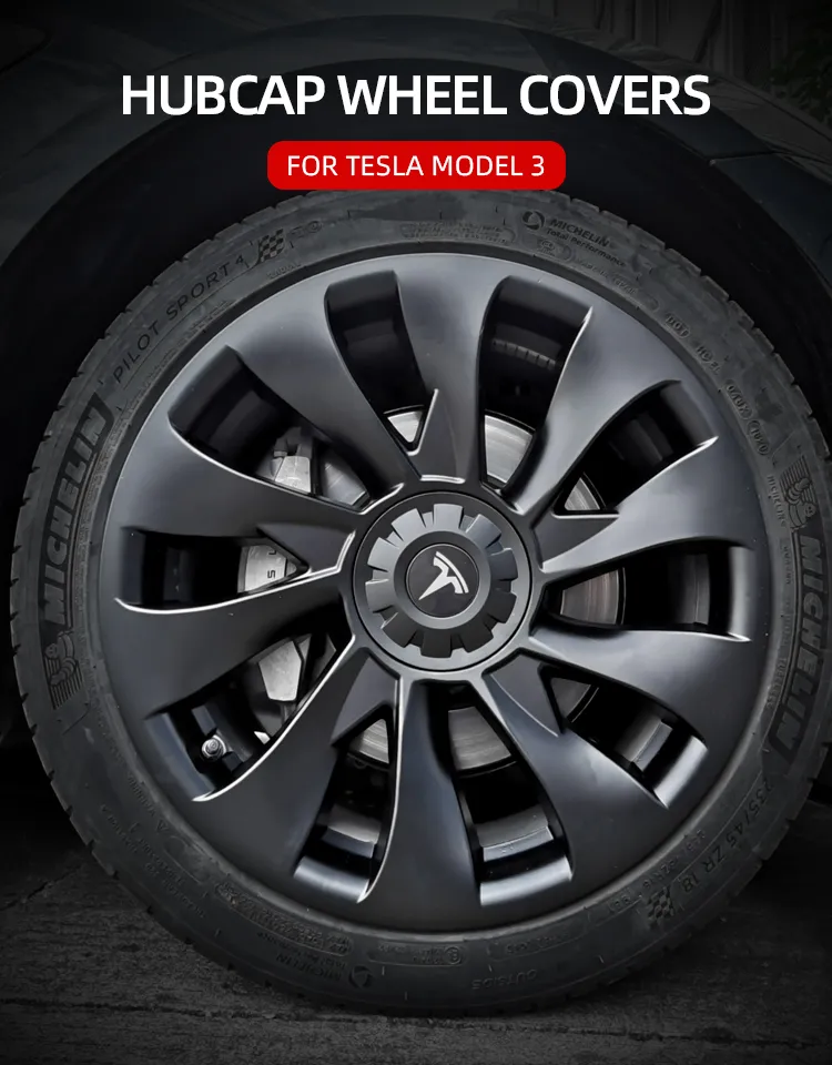 Modell 3 - Set mit 4 18 Radkappen - Accessoires Tesla