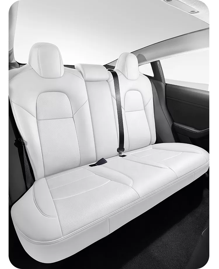 Housses de siège avant en fausse peau de mouton, noir/blanc, pour Tesla  Model S/3/X/Y – TESLAUNCH