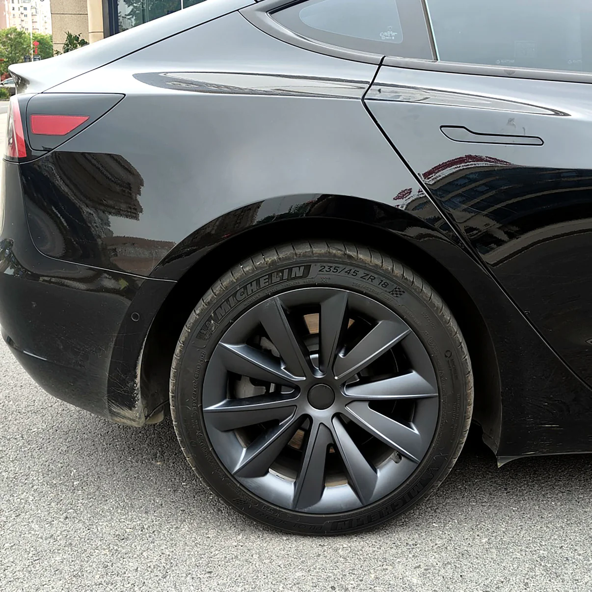 Tesla Model 3 : Enjoliveur de roue Aero, jeu d'enjoliveurs - aspect carbone  - Plugear